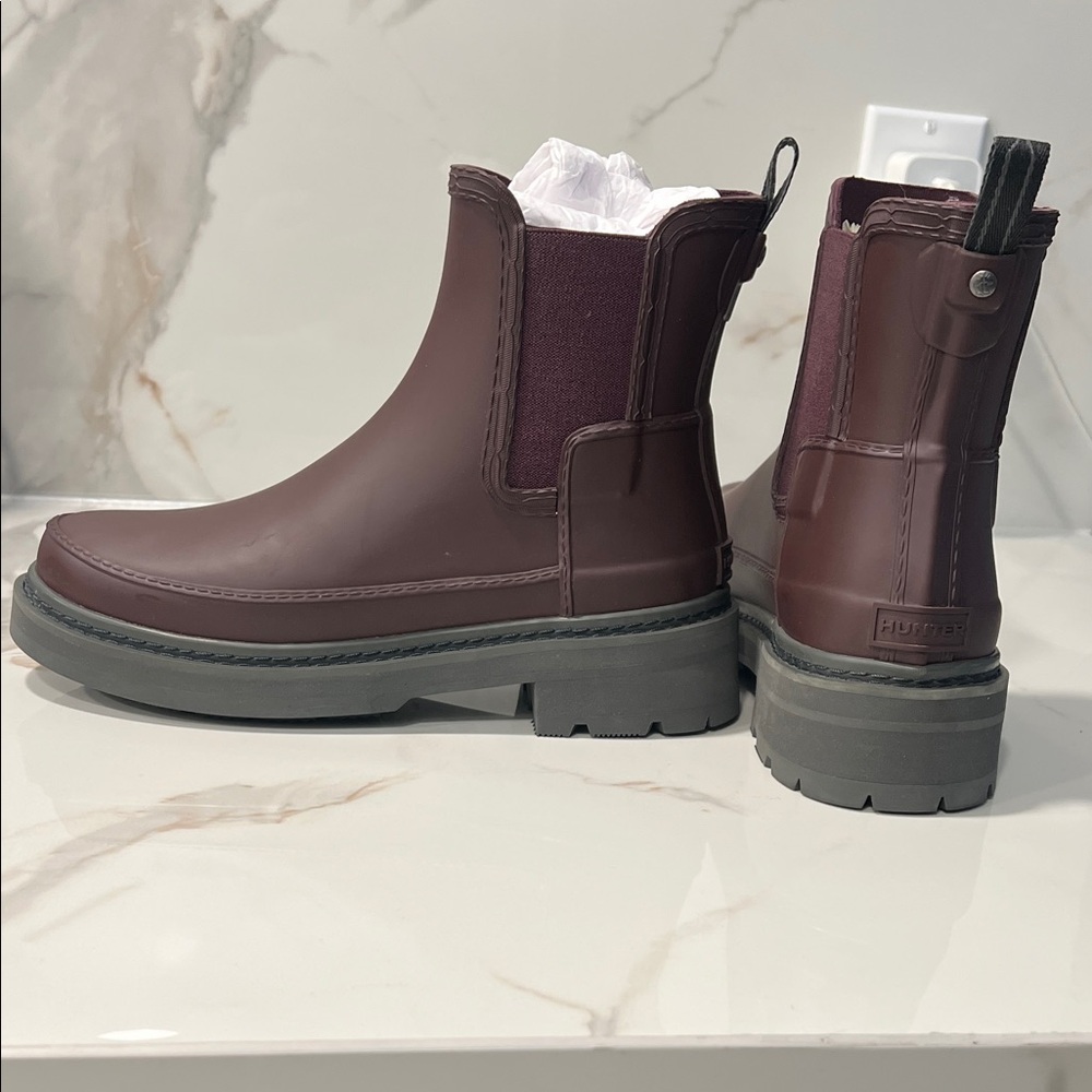 Hunter Women's Dark Burgundy Rain Boots